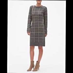Banana Republic Plaid Sweater Dress